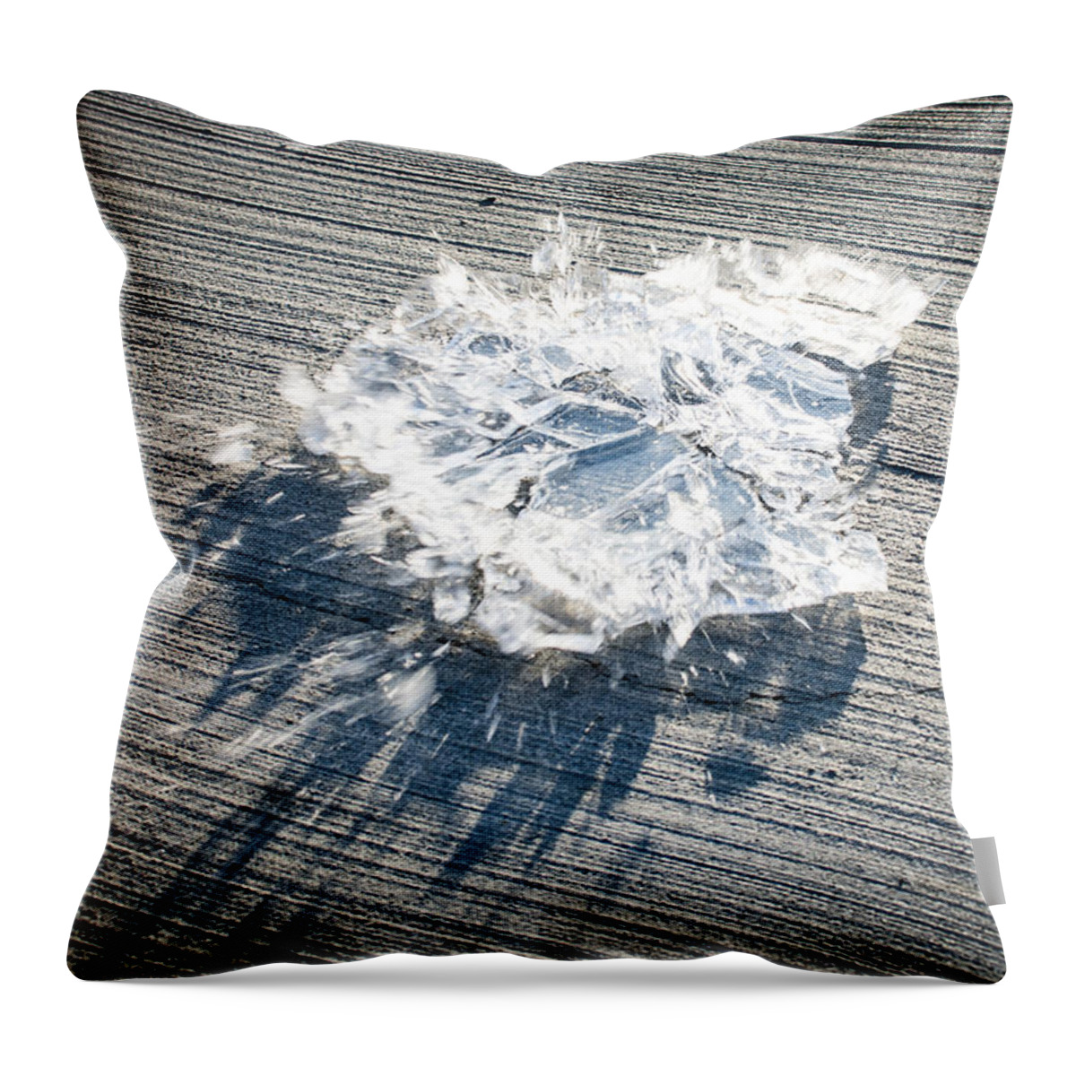 Ice Throw Pillow featuring the photograph Ice Sheet Bursting Into Shards by Andreas Berthold