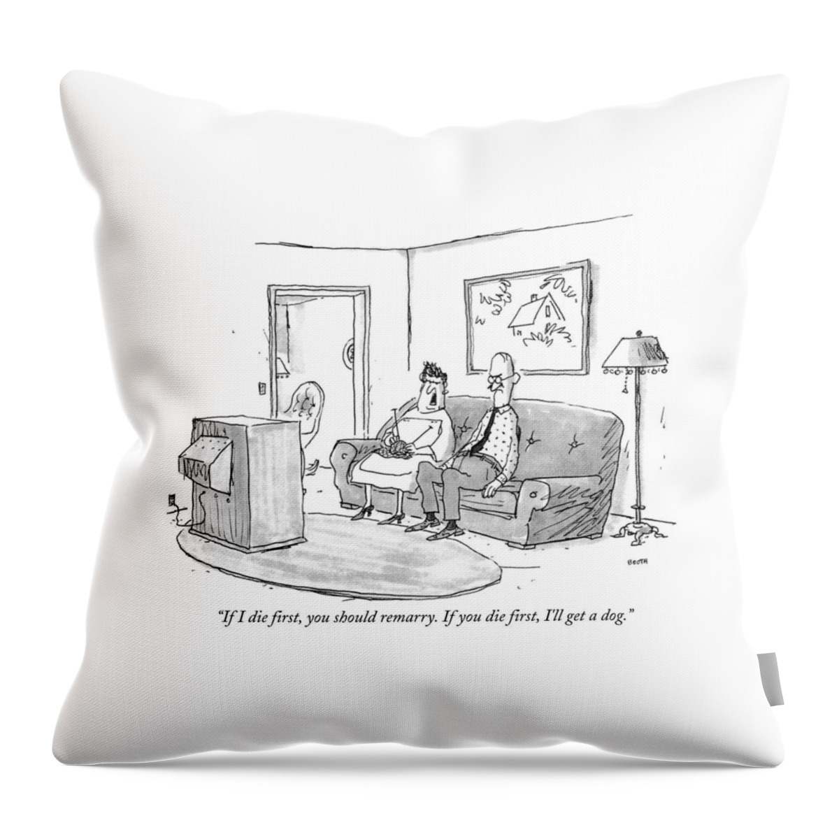 If I Die First Throw Pillow
