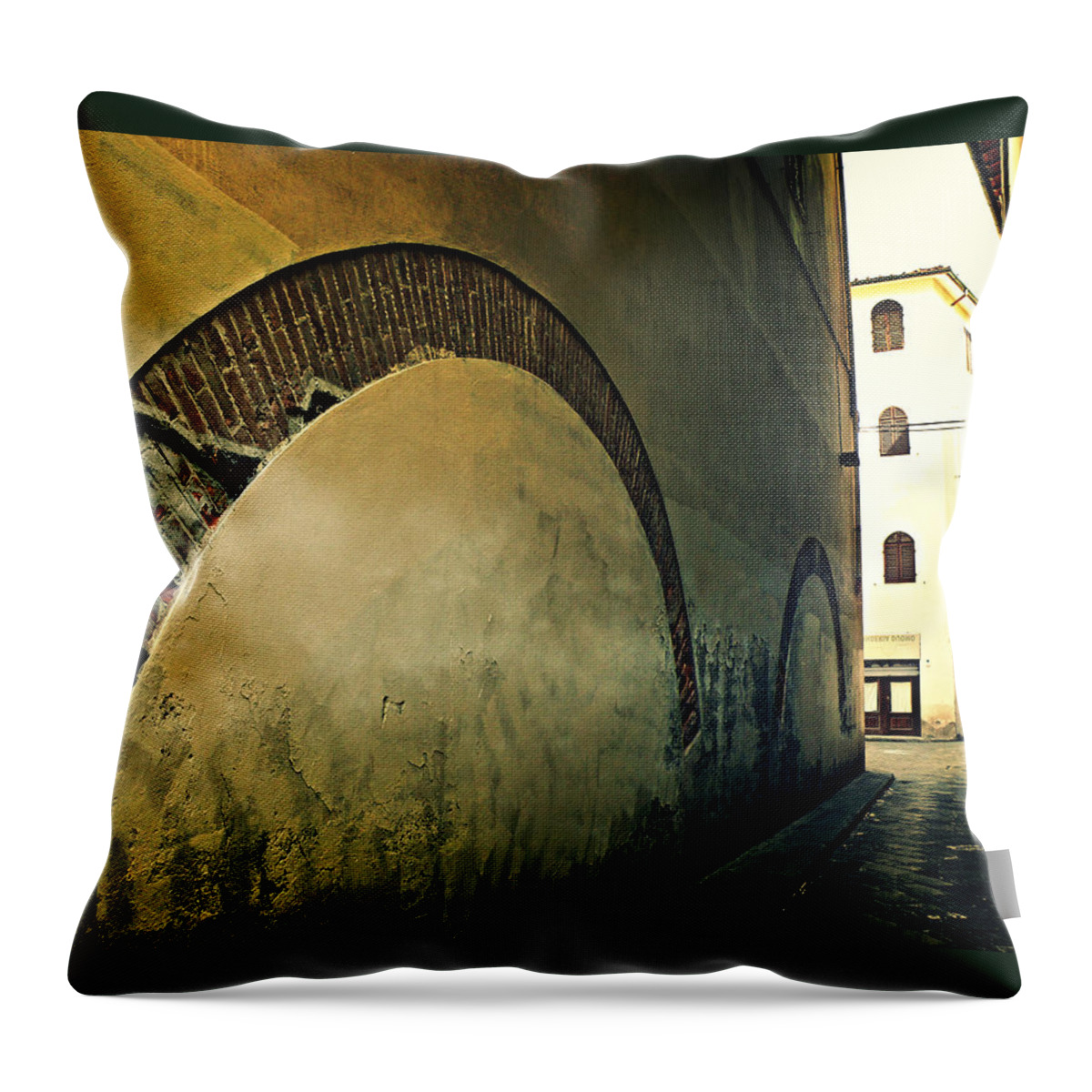Il Muro Throw Pillow featuring the photograph Il Muro by Micki Findlay