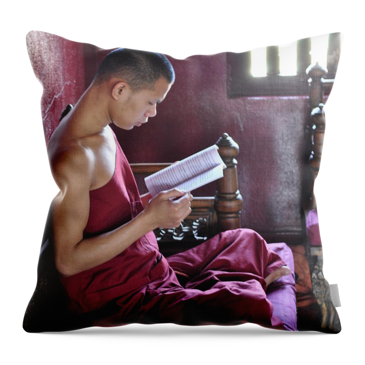Buddha Throw Pillow featuring the photograph Illumination by Rick Saint