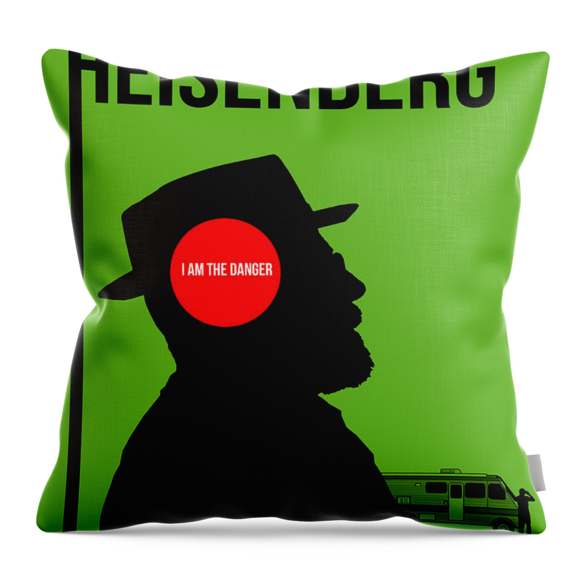 Breaking Bad Throw Pillow featuring the digital art I'm Danger Poster 1 by Naxart Studio
