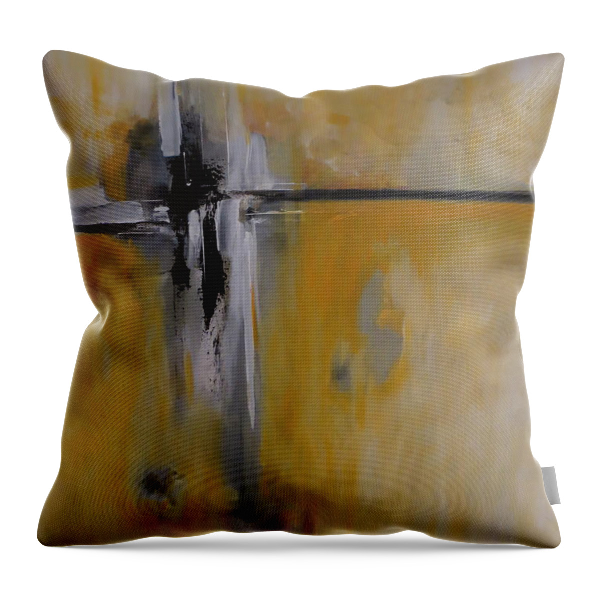 Abstract Throw Pillow featuring the painting Imagine That by Soraya Silvestri