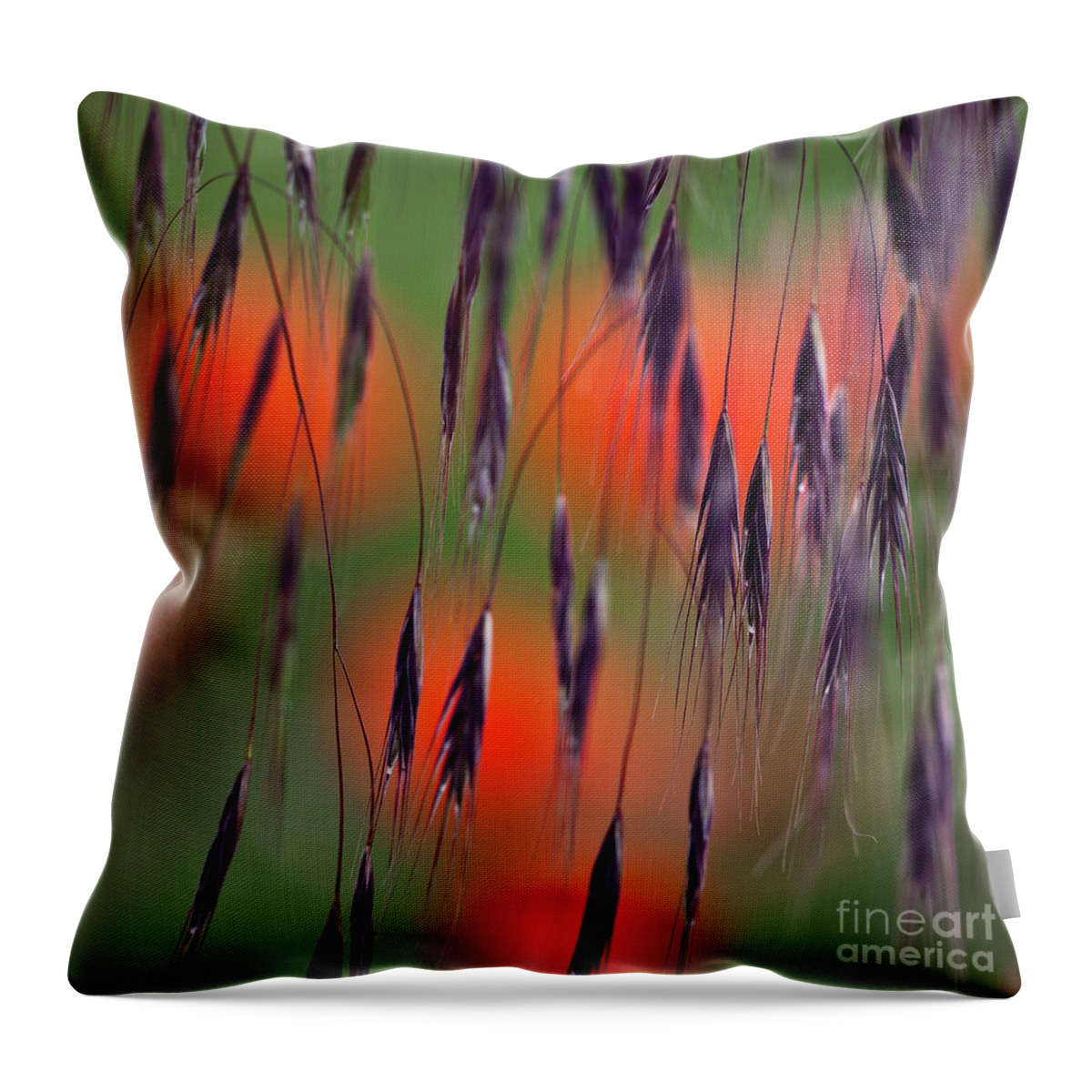 Abstract Throw Pillow featuring the photograph In the Meadow by Heiko Koehrer-Wagner