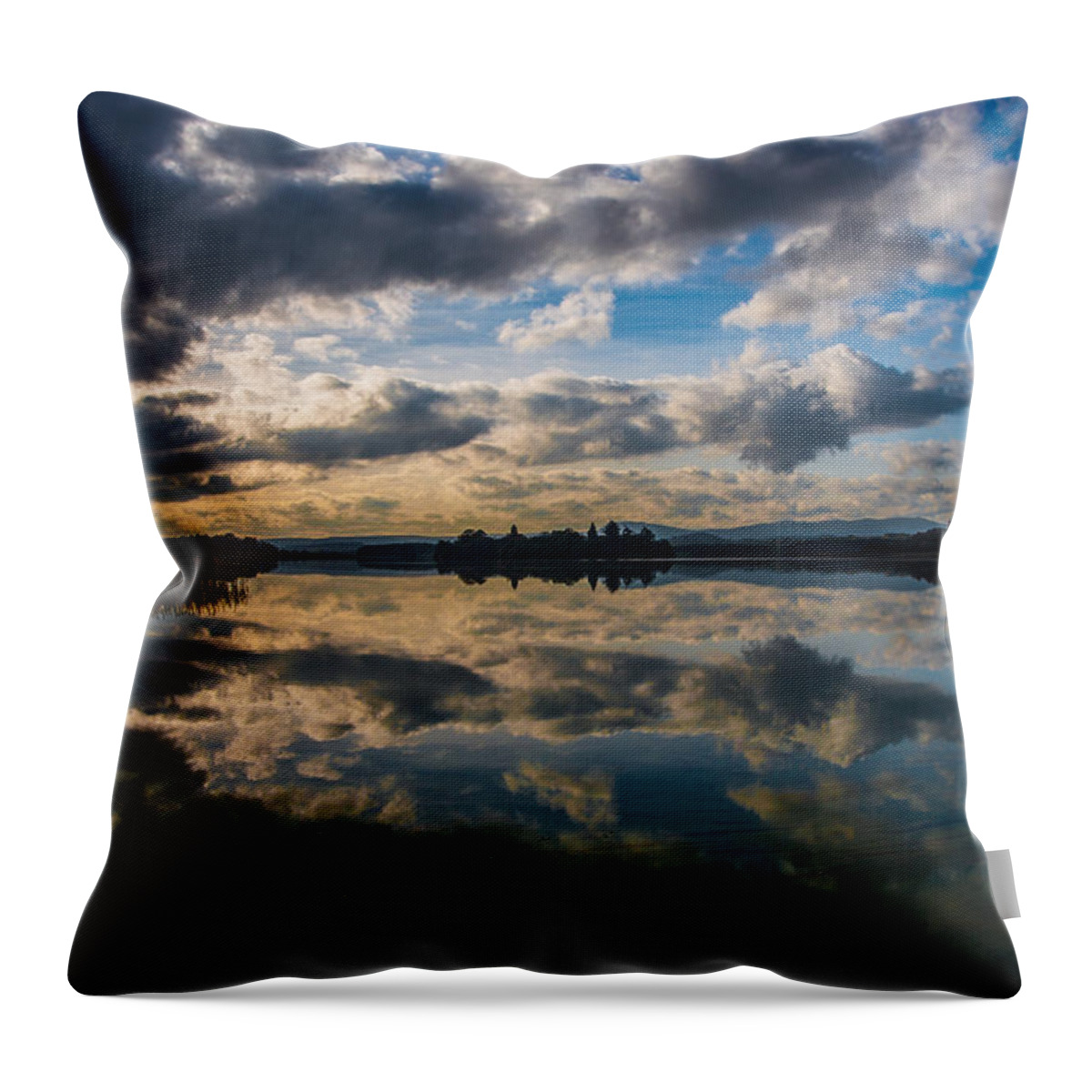 Inchmahome Throw Pillow featuring the photograph Inchmahome Priory by Nigel R Bell