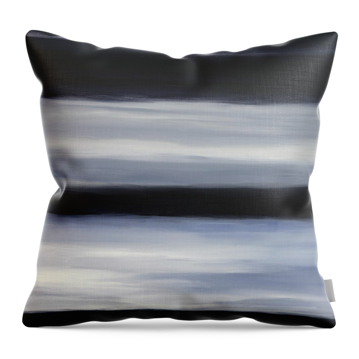 Abstract Throw Pillow featuring the painting Indigo Blur I by Tamara Nelson