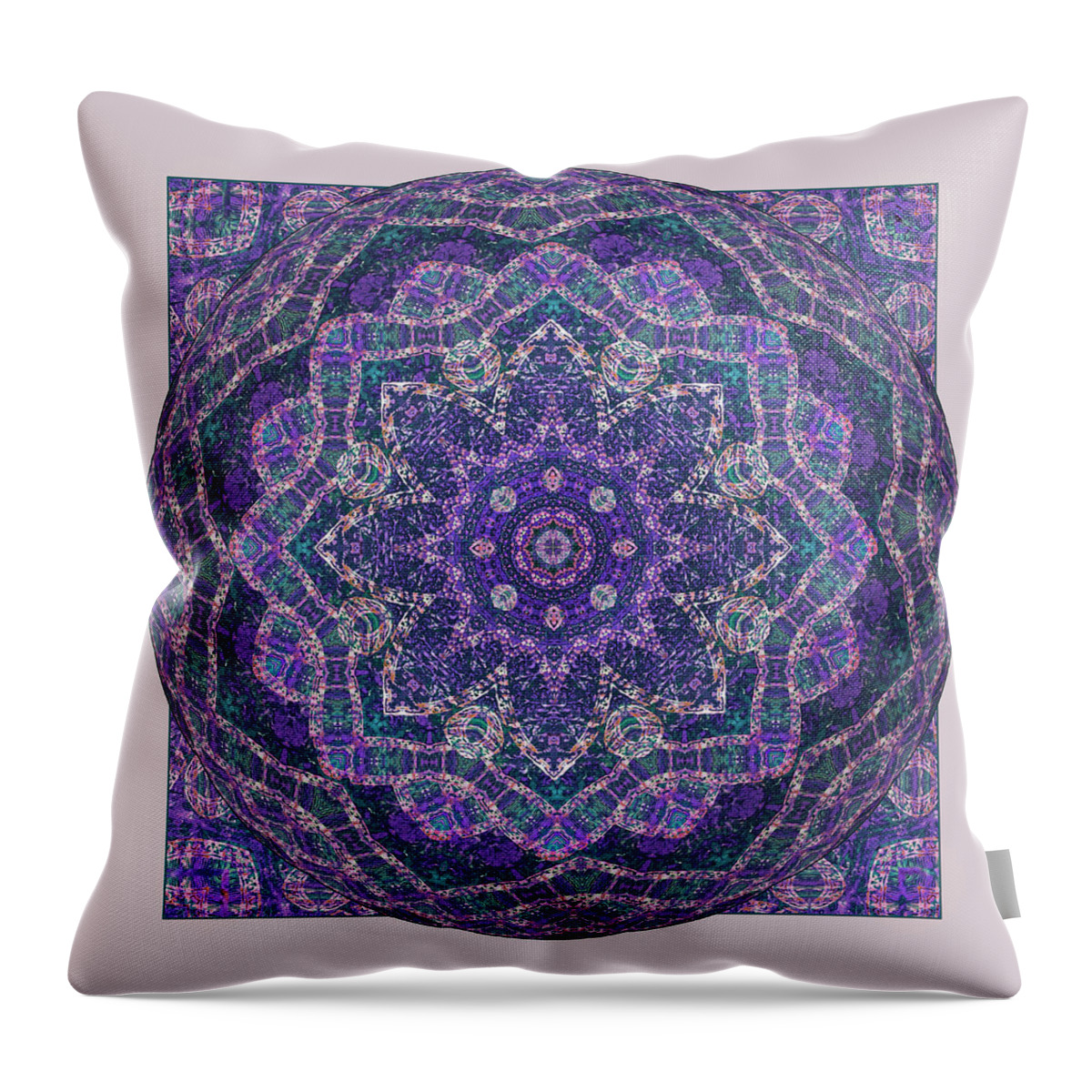 Batik Throw Pillow featuring the digital art Indigo Meditation by Deborah Smith
