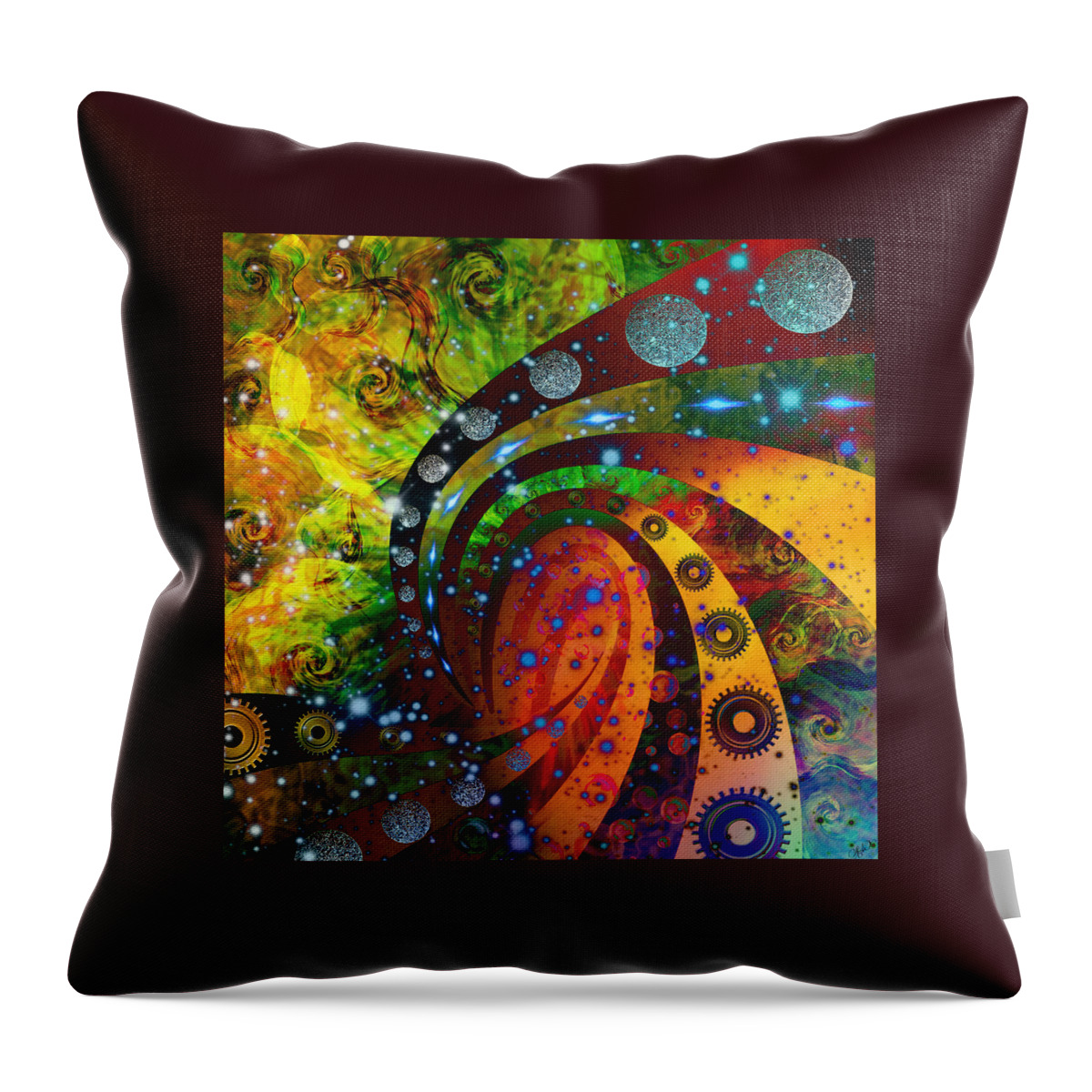 Digital Art Throw Pillow featuring the digital art Inside Consciousness by Ally White