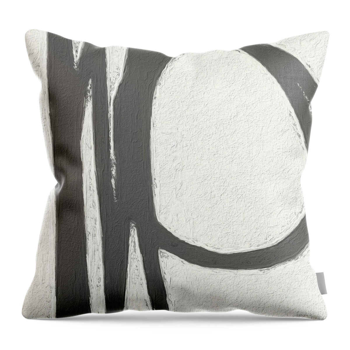 Abstract Throw Pillow featuring the painting Intersection by Linda Woods