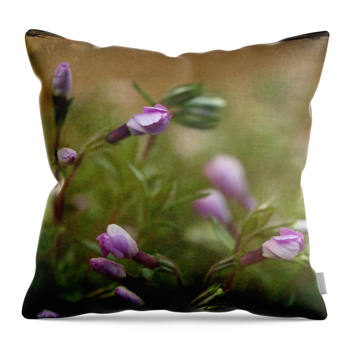 Pink Flowers Throw Pillow featuring the photograph Into The Garden by Michael Eingle