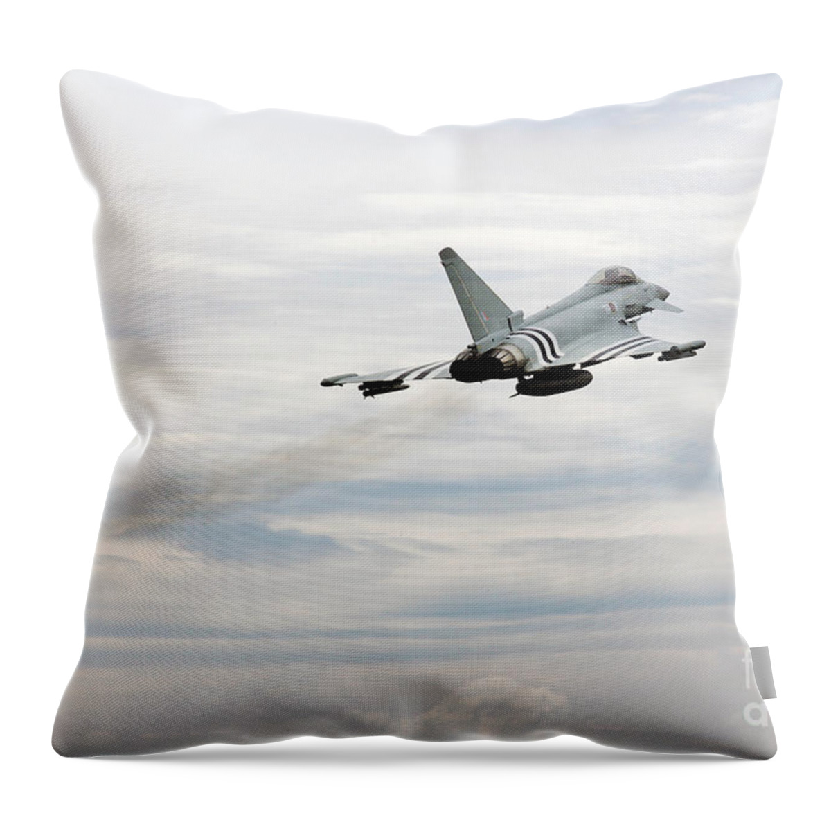Raf Typhoon Throw Pillow featuring the photograph Invasion Typhoon by Airpower Art
