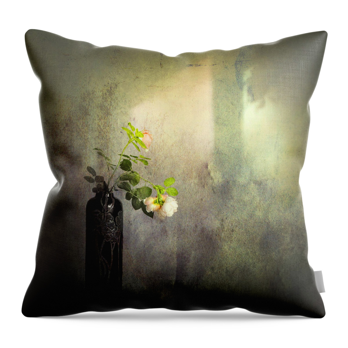 Vintage Still Life Throw Pillow featuring the photograph Isn't It Romantic by Theresa Tahara
