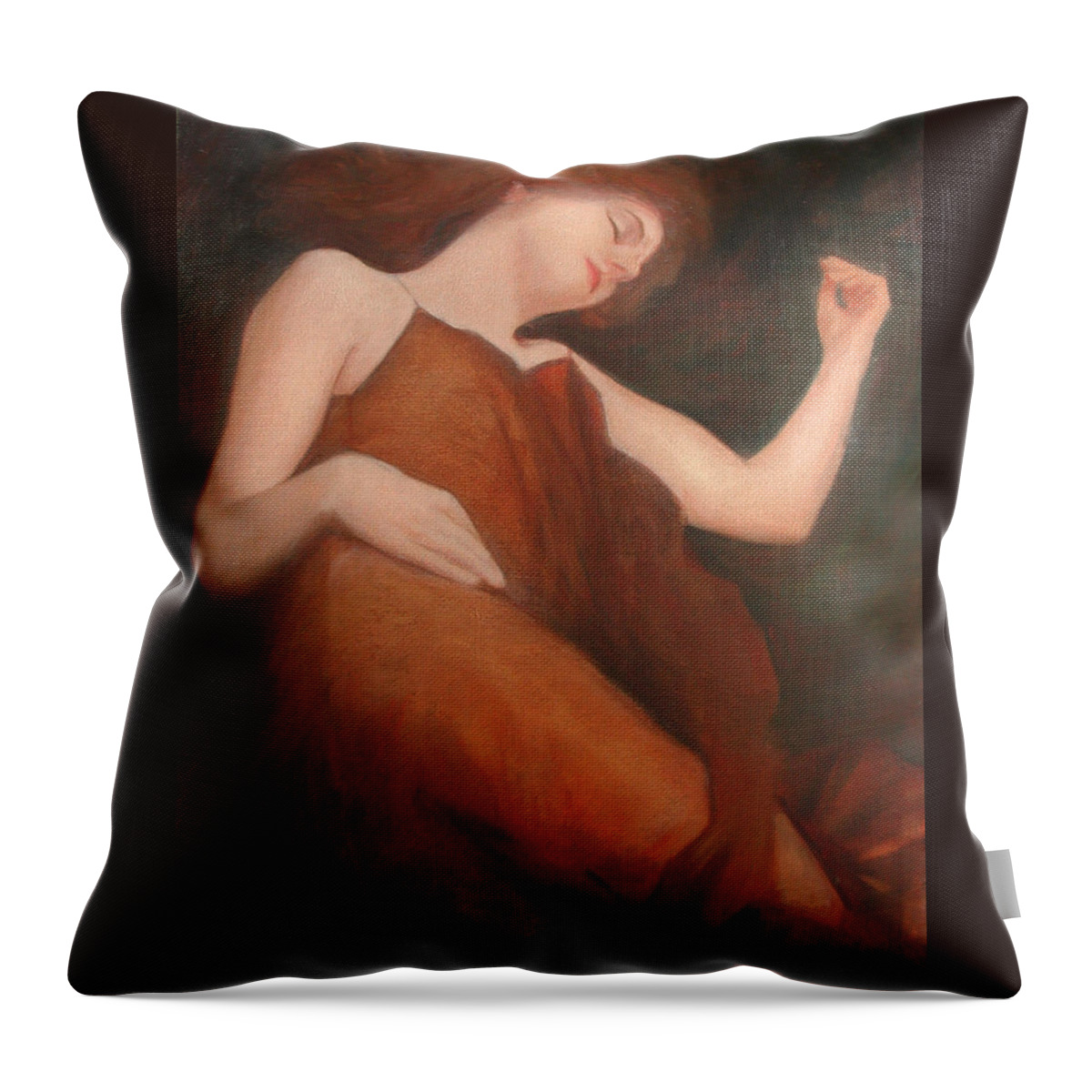 Sensuous Throw Pillow featuring the painting James Bay Interior by David Ladmore