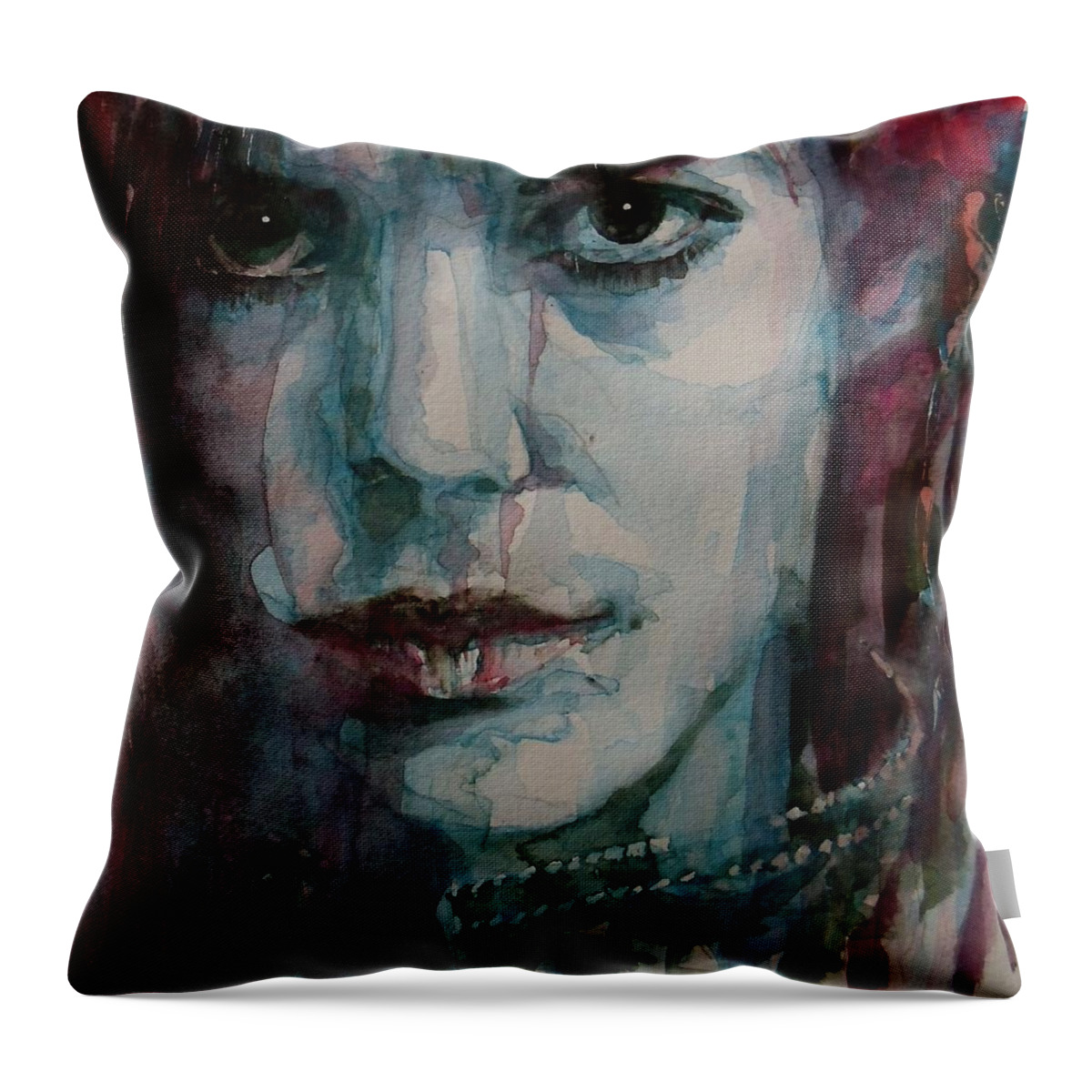 Jane Birkin Throw Pillow featuring the painting Je T'Aime by Paul Lovering