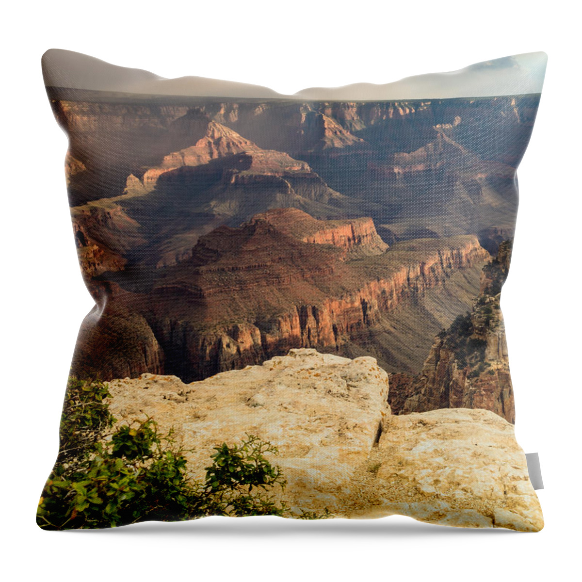 Grand Canyon Throw Pillow featuring the photograph Grand Canyon North Rim by Tamara Becker