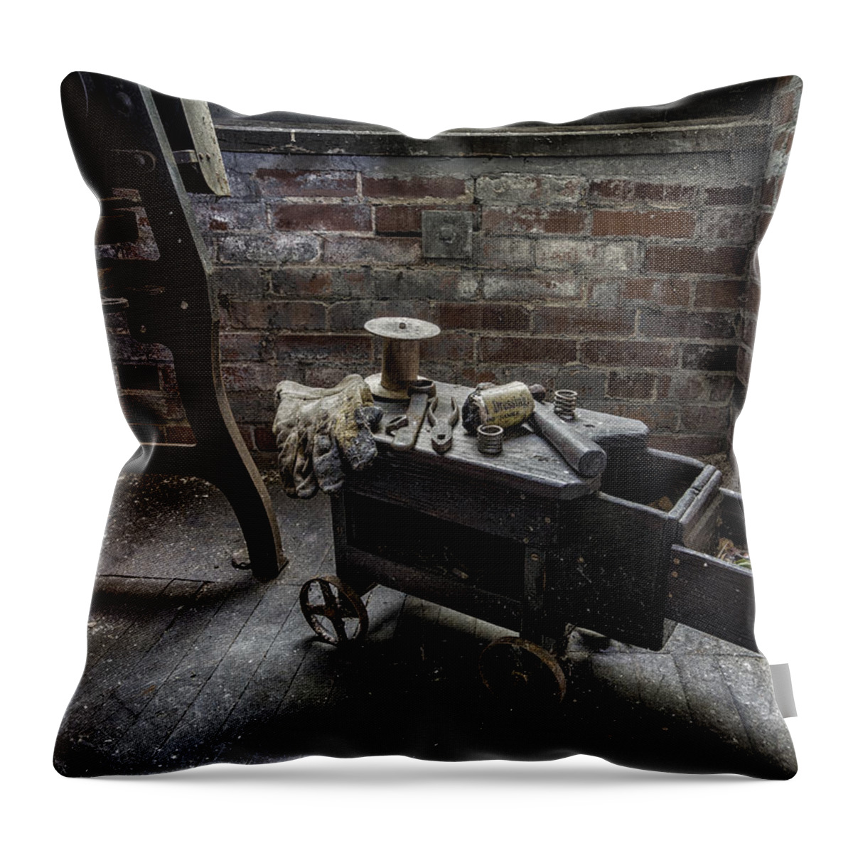 Abandoned Throw Pillow featuring the photograph Keep it neat by Rob Dietrich