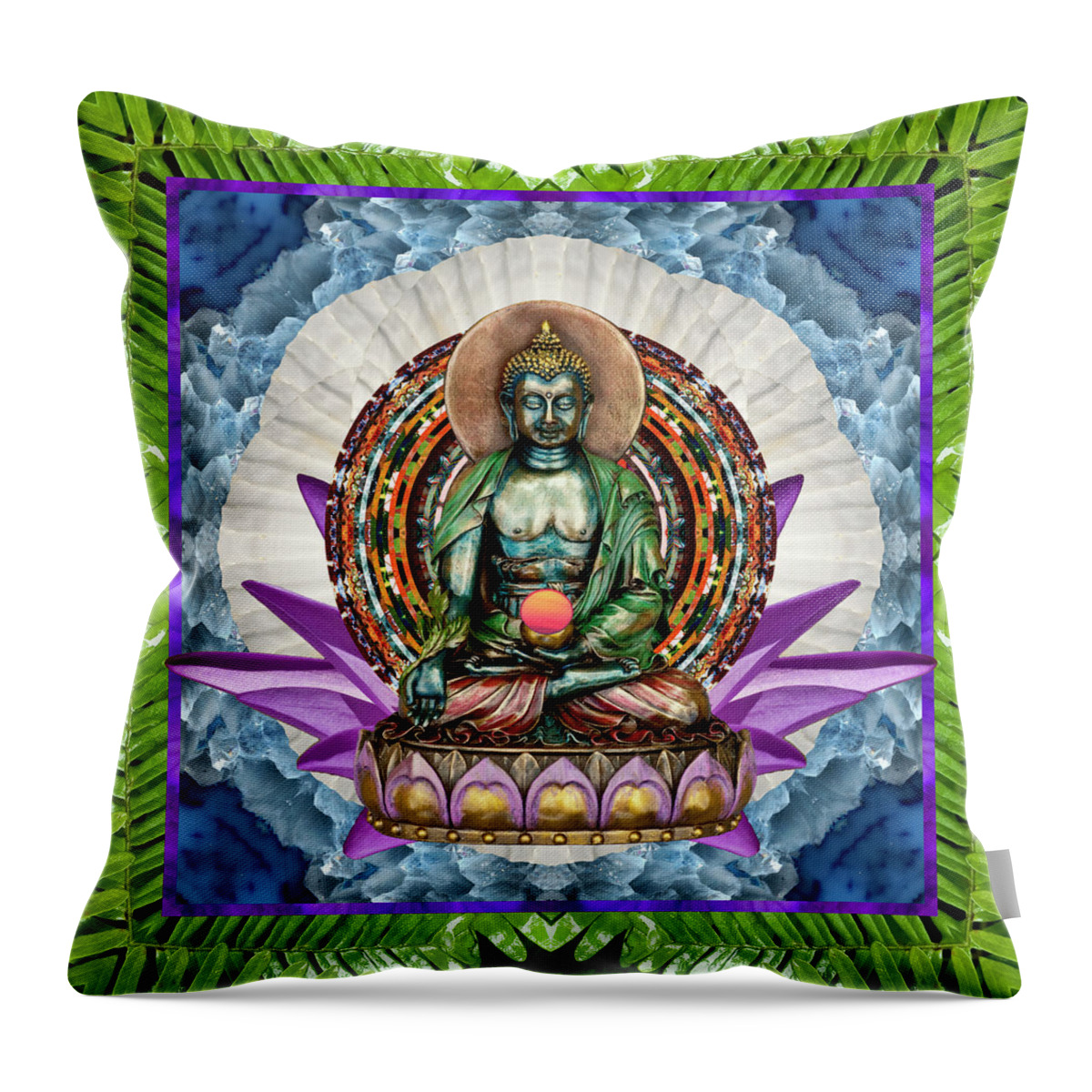 Mandalas Throw Pillow featuring the photograph King Panacea by Bell And Todd