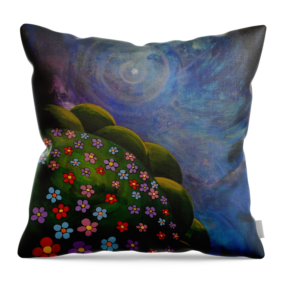 Landscape Throw Pillow featuring the painting Landscape by Mindy Huntress