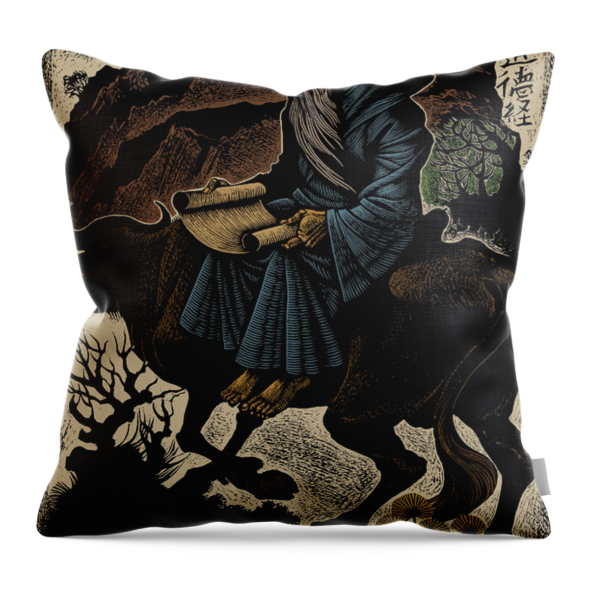 Religion Throw Pillow featuring the photograph Laozi, Ancient Chinese Philosopher by Science Source