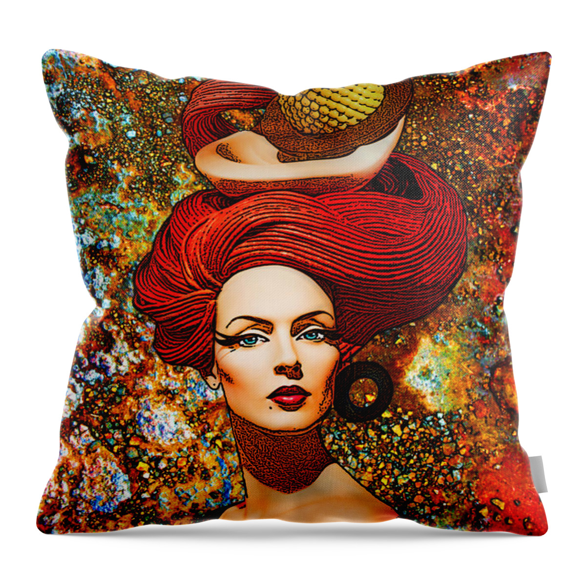 Redhead Throw Pillow featuring the photograph Le Cheveux Rouges by Chuck Staley