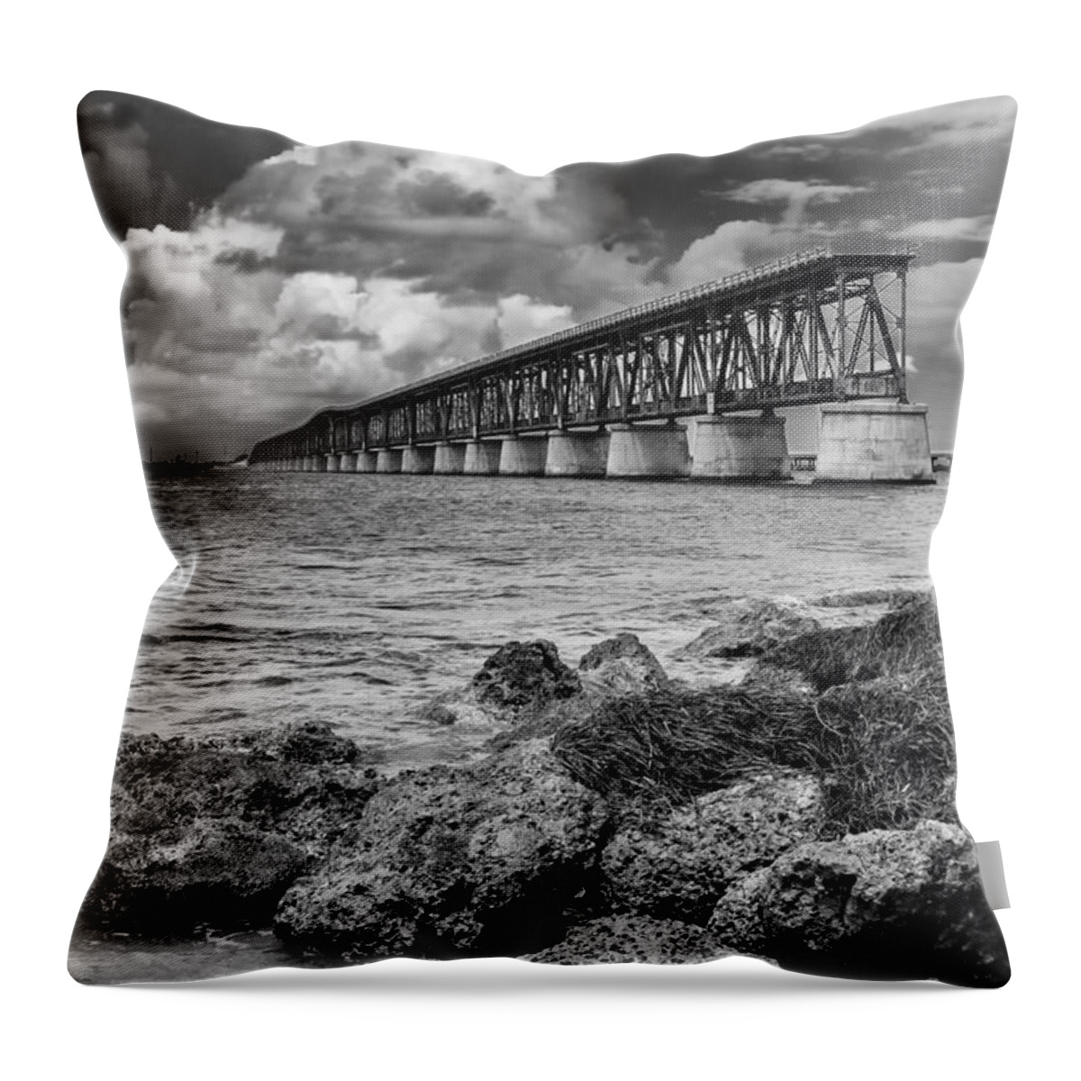 Bahia Honda Bridge Throw Pillow featuring the photograph Leap of Faith by Raul Rodriguez