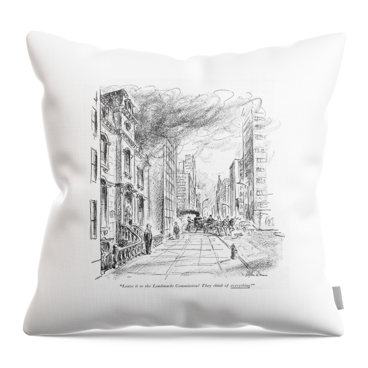 Leave It To The Landmarks Commission! They Think Throw Pillow
