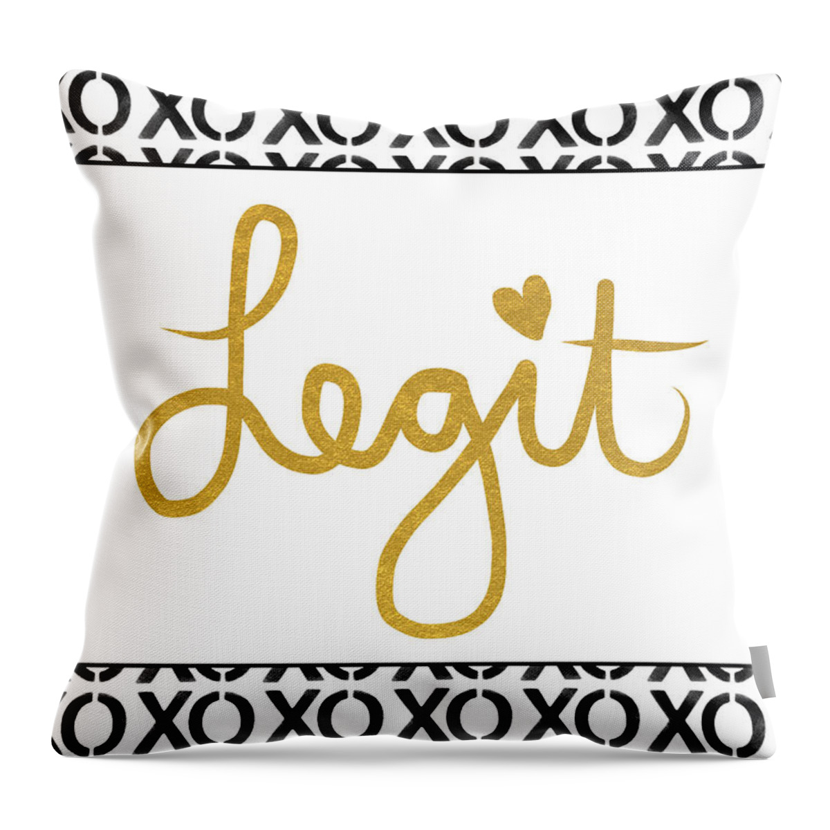 Legit Throw Pillow featuring the painting Legit Love by Linda Woods