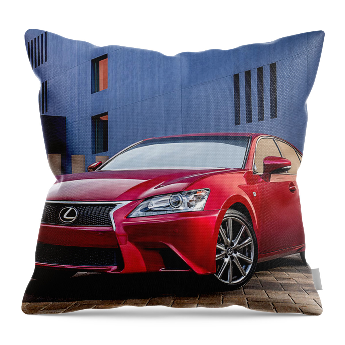 Lexus Throw Pillow featuring the digital art Lexus GS350 F Sport by Douglas Pittman