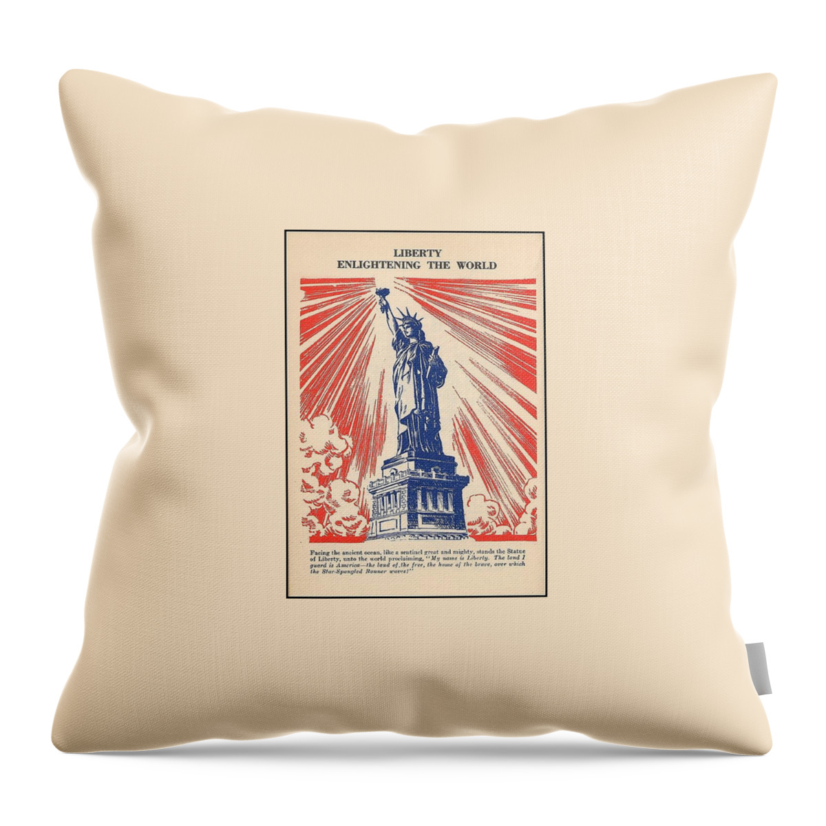 Liberty Throw Pillow featuring the painting Liberty by MotionAge Designs