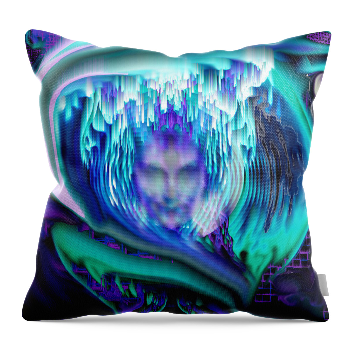 Lightning In A Jar Throw Pillow featuring the digital art Lightning in a Jar by Seth Weaver