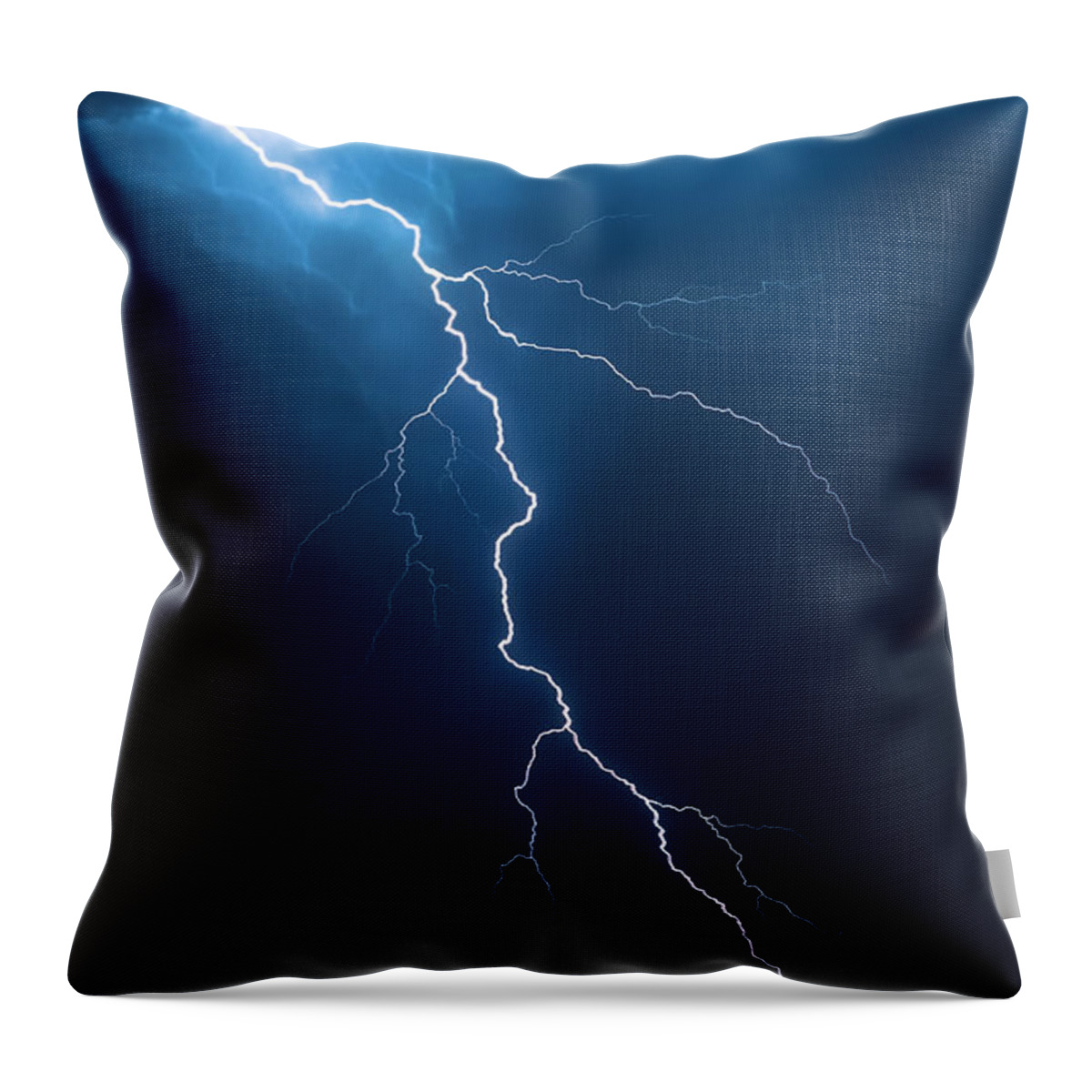 Lightning Throw Pillow featuring the photograph Lightning with cloudscape by Johan Swanepoel