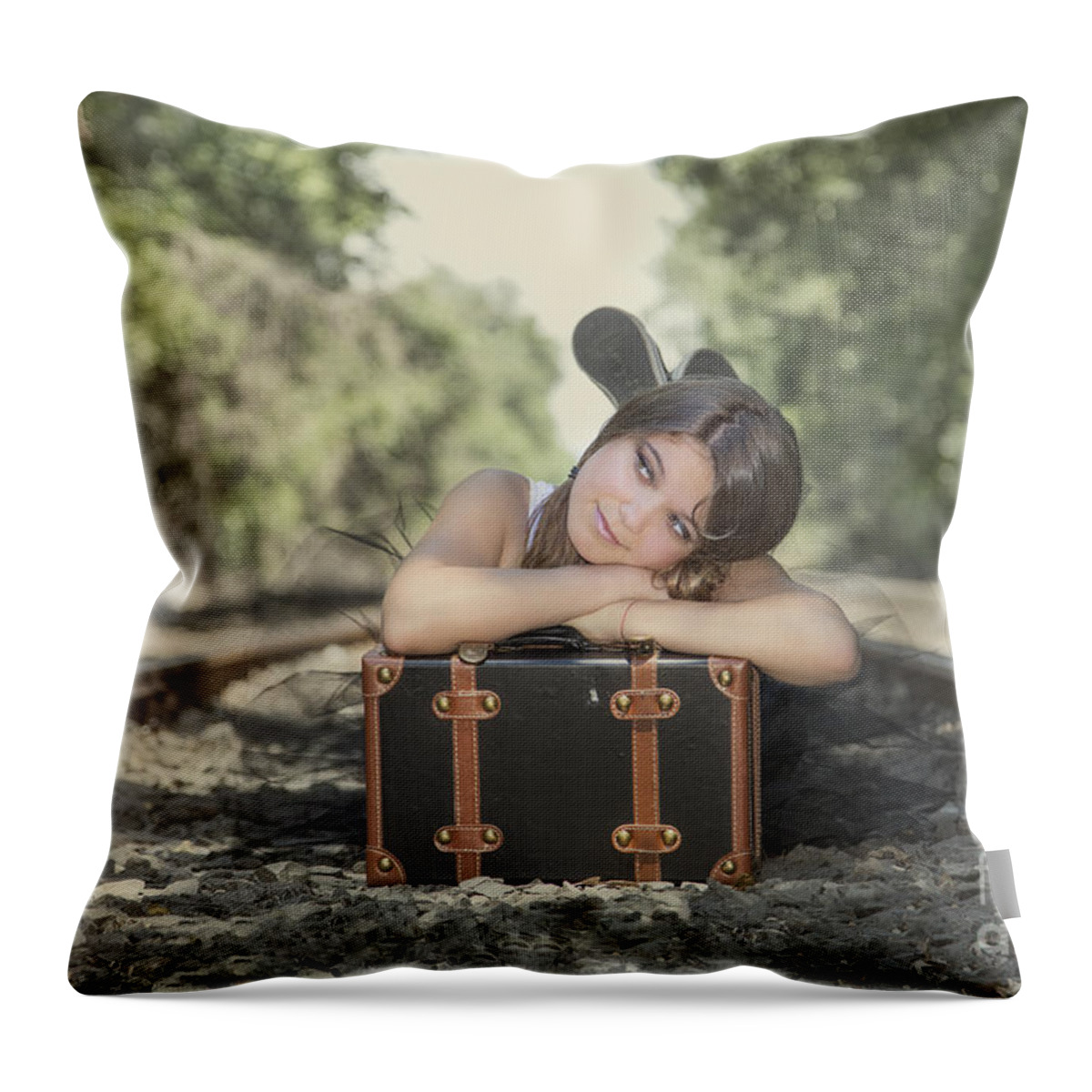 Girl Throw Pillow featuring the photograph Little Thing Called Love by Evelina Kremsdorf
