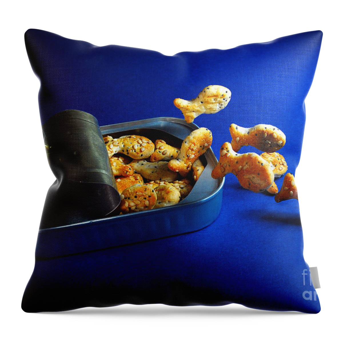 Fish Throw Pillow featuring the photograph Living In A Can by Hannes Cmarits