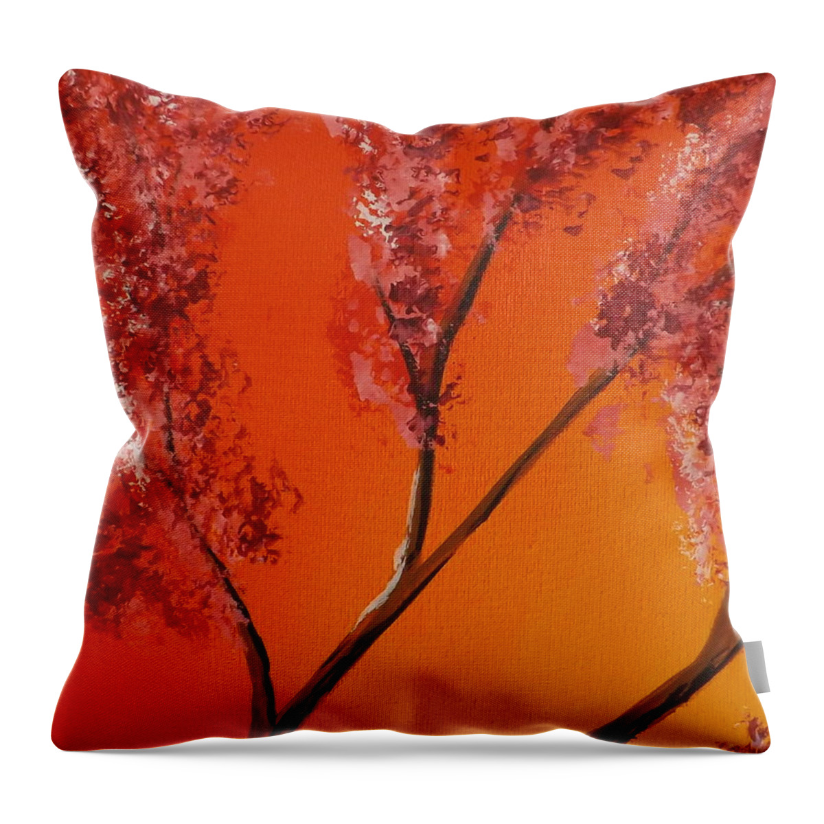 Living Loving Tree Throw Pillow featuring the painting Living Loving Tree top left by Darren Robinson