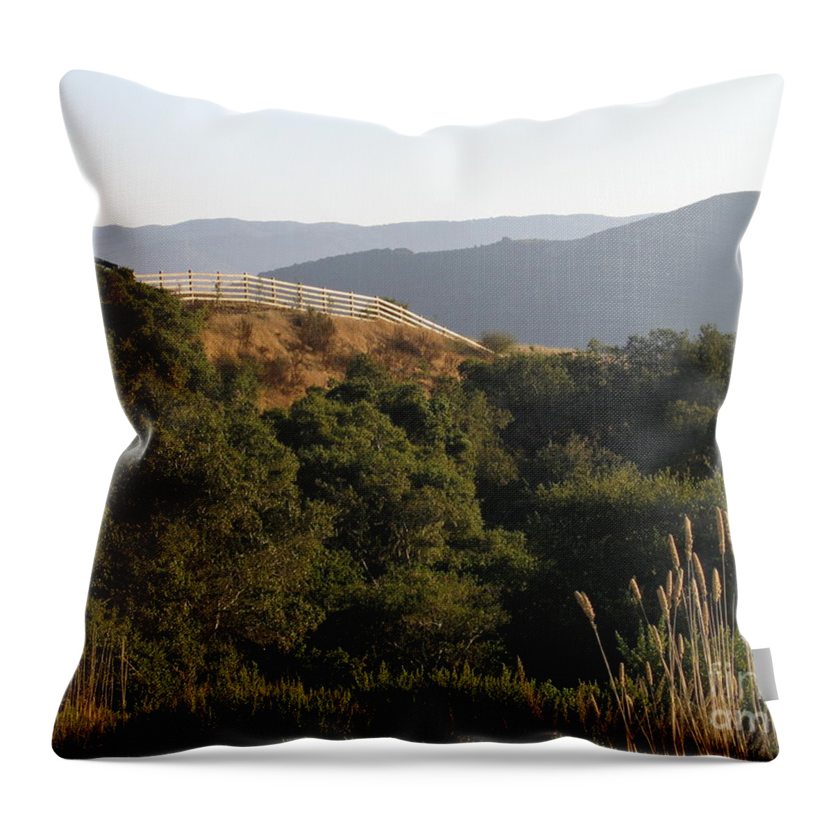 Carmel Valley Throw Pillow featuring the photograph Los Laureles Ridgeline by James B Toy