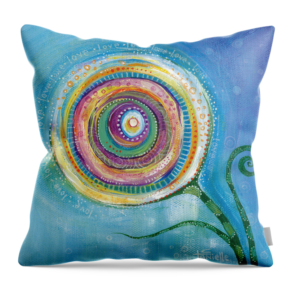 Hope Throw Pillow featuring the painting Love Is All You Need by Tanielle Childers