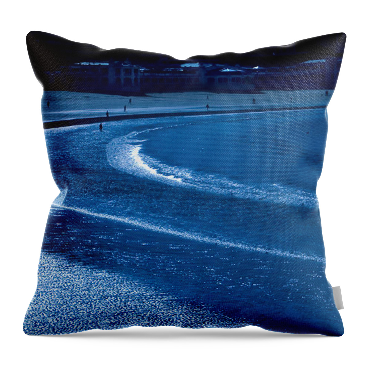 Low Tide Throw Pillow featuring the photograph Low Tide in Blue by Weston Westmoreland