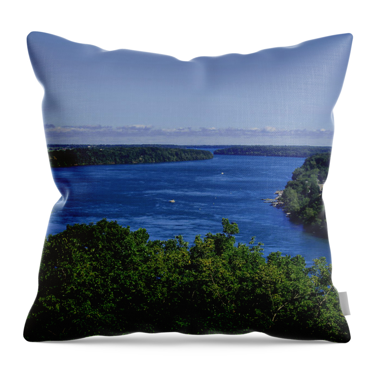 Photography Throw Pillow featuring the photograph Lower Niagara River by Nicky Jameson
