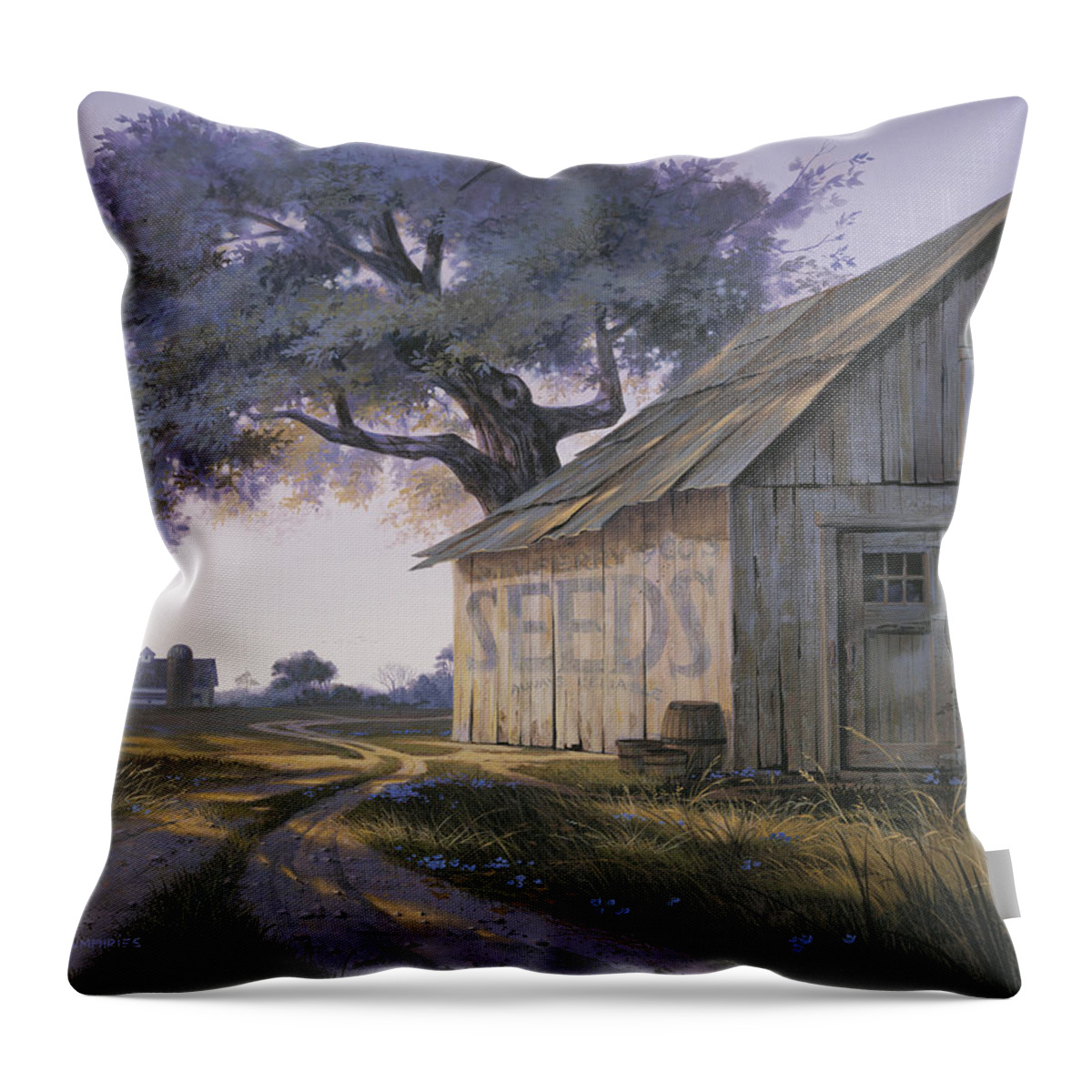 Michael Humphries Throw Pillow featuring the painting Magic Hour by Michael Humphries