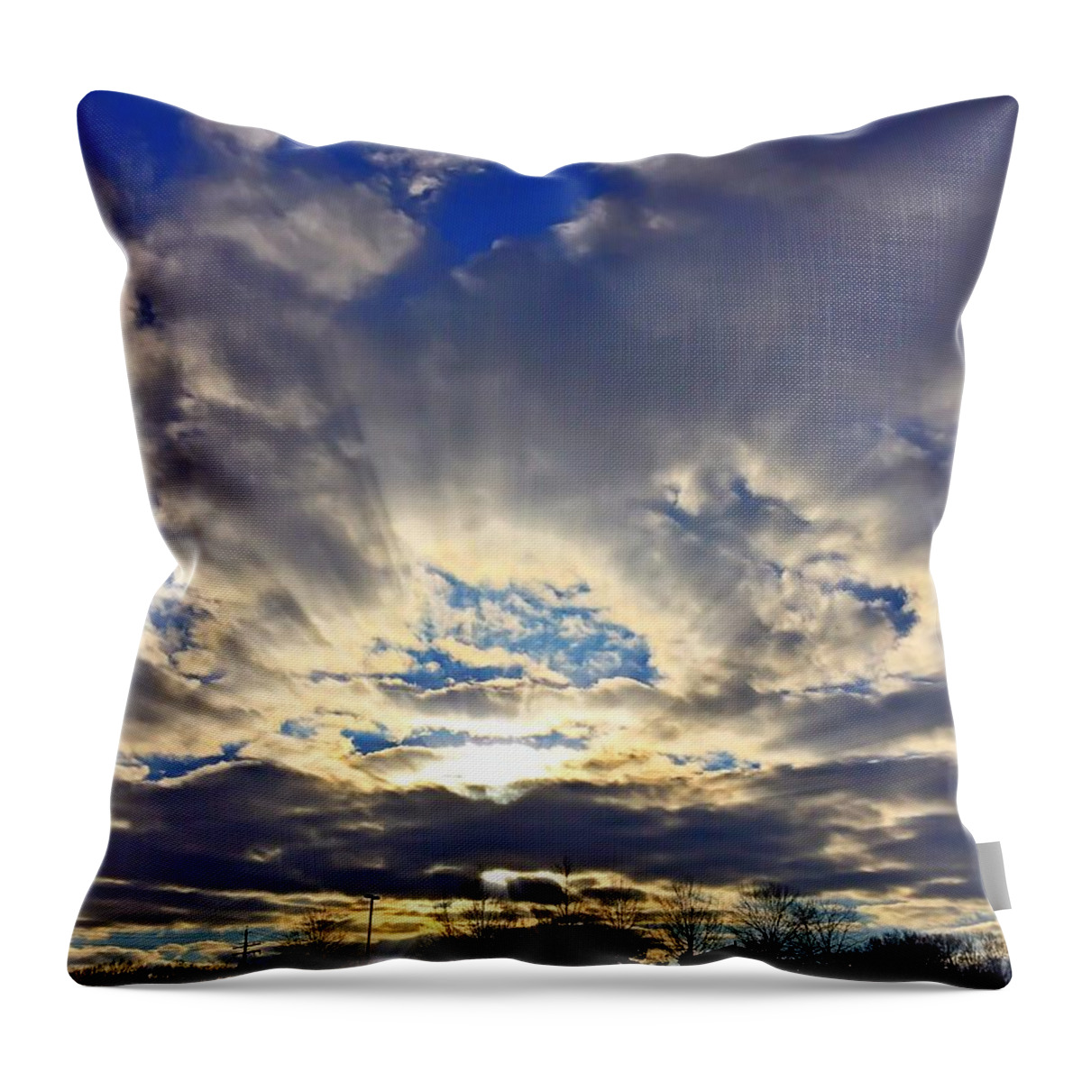 Sun Throw Pillow featuring the photograph Majestic Sunset by Chris Montcalmo