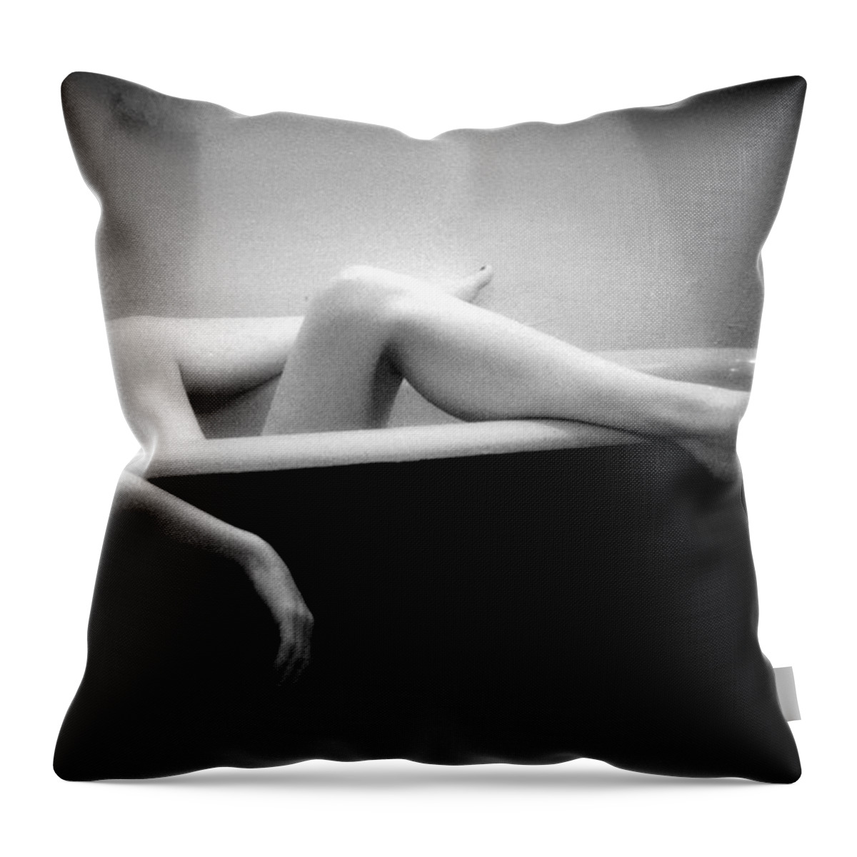 Female Nude Throw Pillow featuring the photograph Melting by Lindsay Garrett