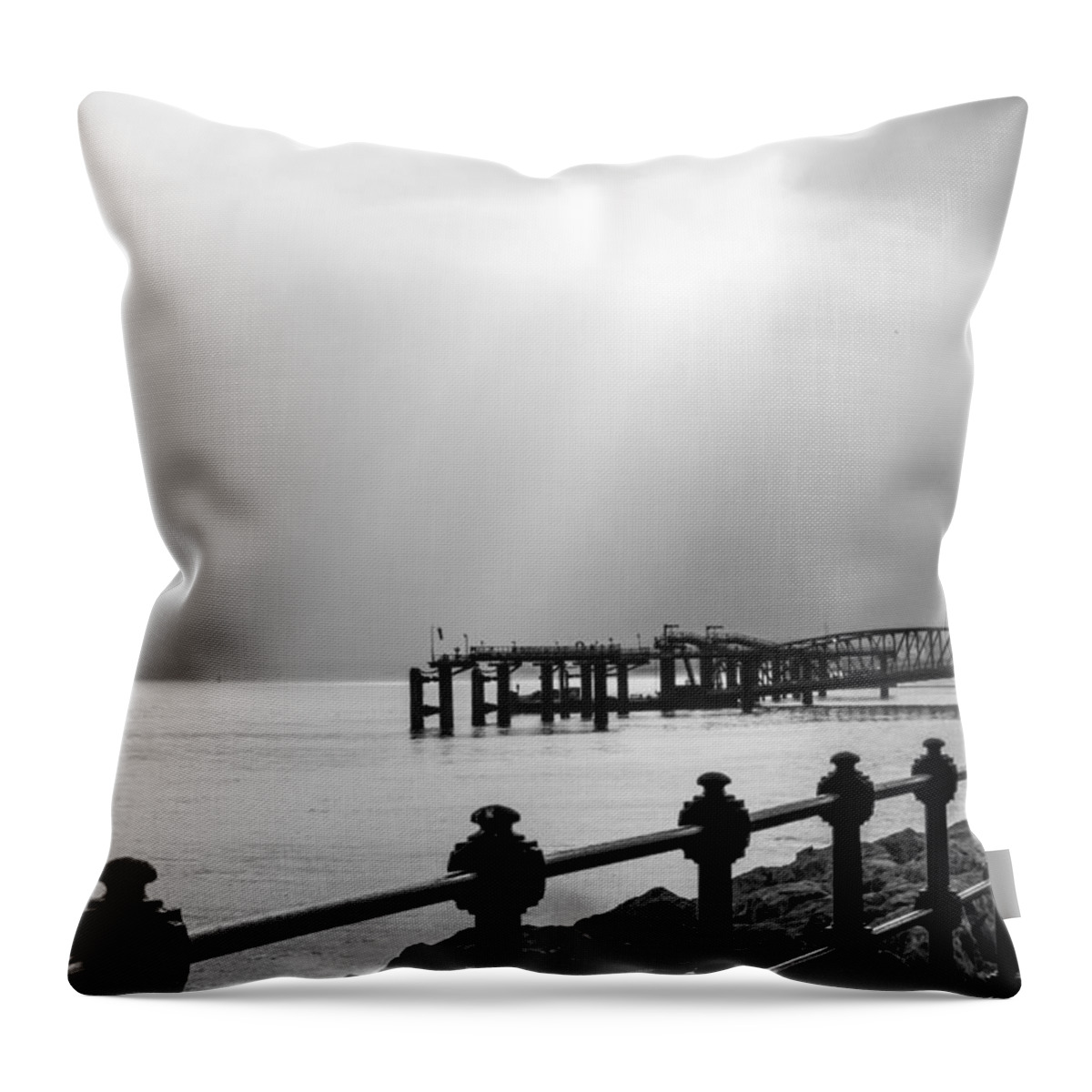Boat Throw Pillow featuring the photograph Mersey Halo by Spikey Mouse Photography