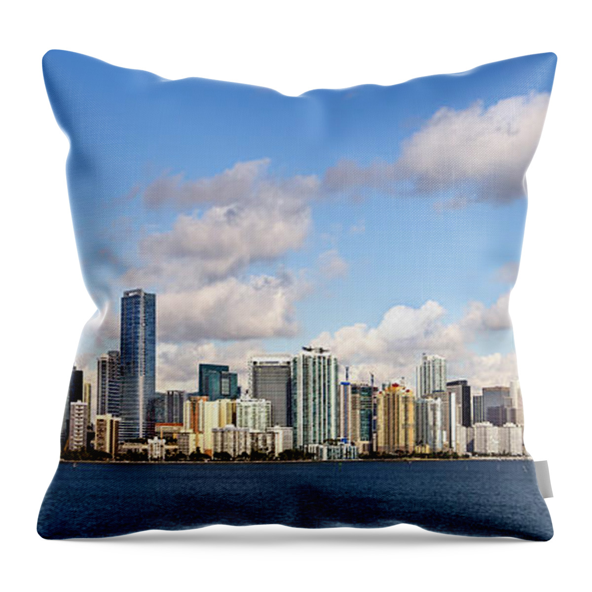 Miami Throw Pillow featuring the photograph Miami Heat by Evelina Kremsdorf