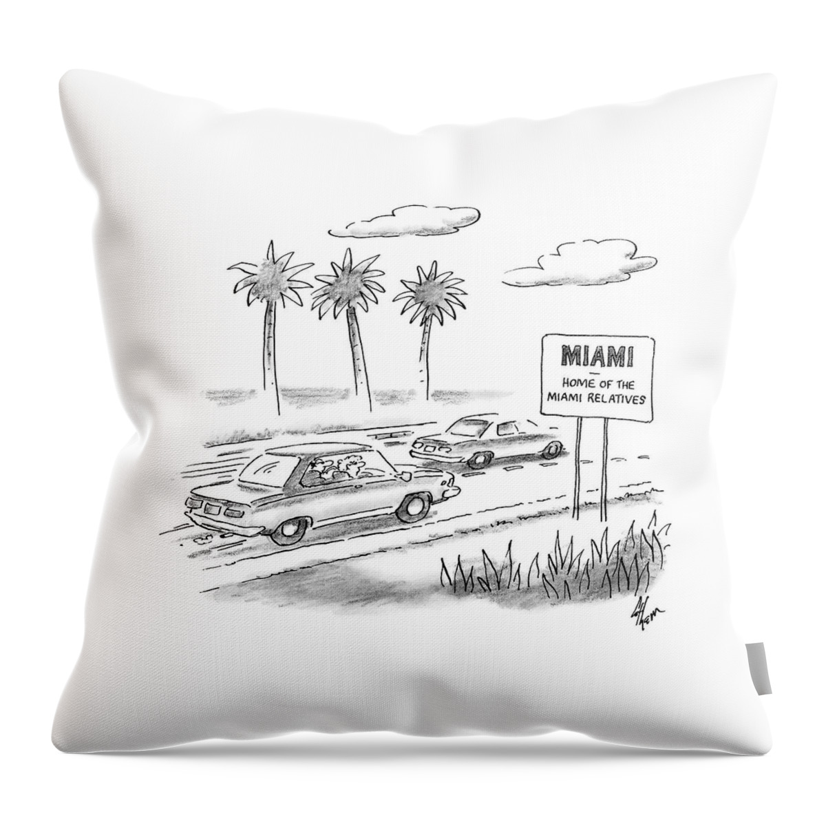 Miami:  Home Of The Miami Relatives Throw Pillow
