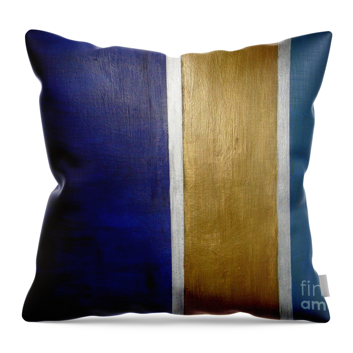 Seascape Throw Pillow featuring the painting 'Midi' South Of France by Fereshteh Stoecklein