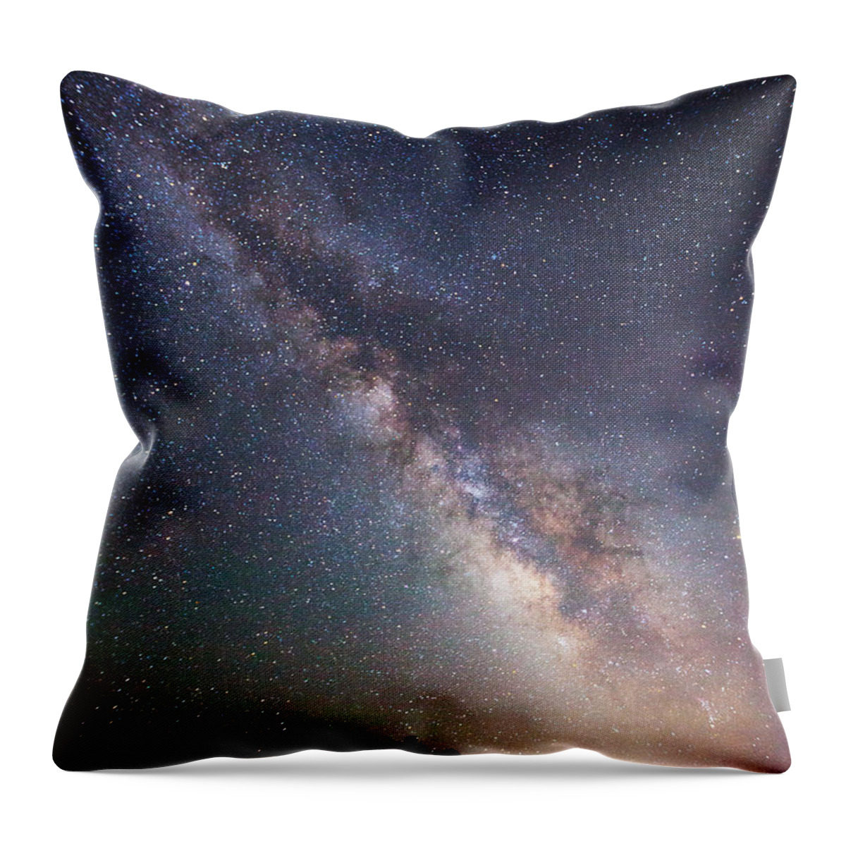Milky Way Throw Pillow featuring the photograph Milky Way on the Rocks by Darren White