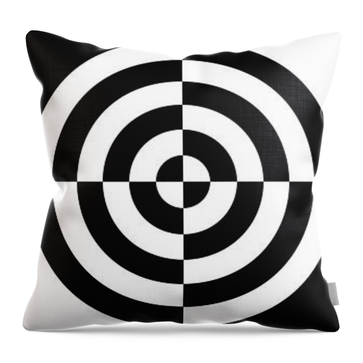 Abstract Throw Pillow featuring the digital art Mind Games 3 Panoramic by Mike McGlothlen