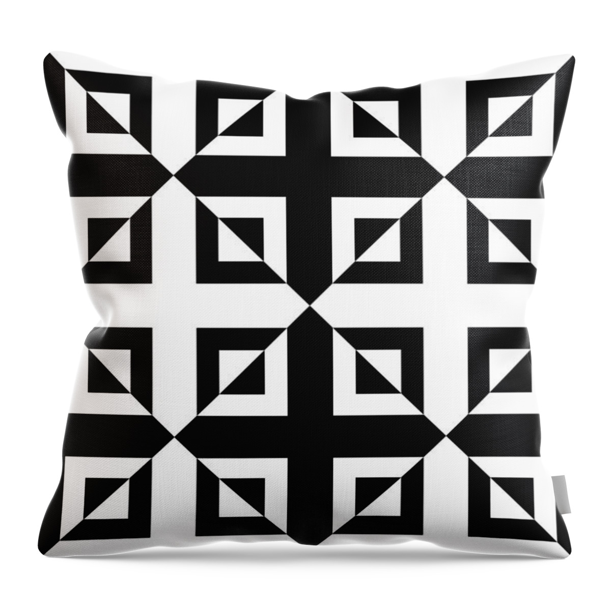 Squares Throw Pillow featuring the digital art Mind Games 42 se by Mike McGlothlen