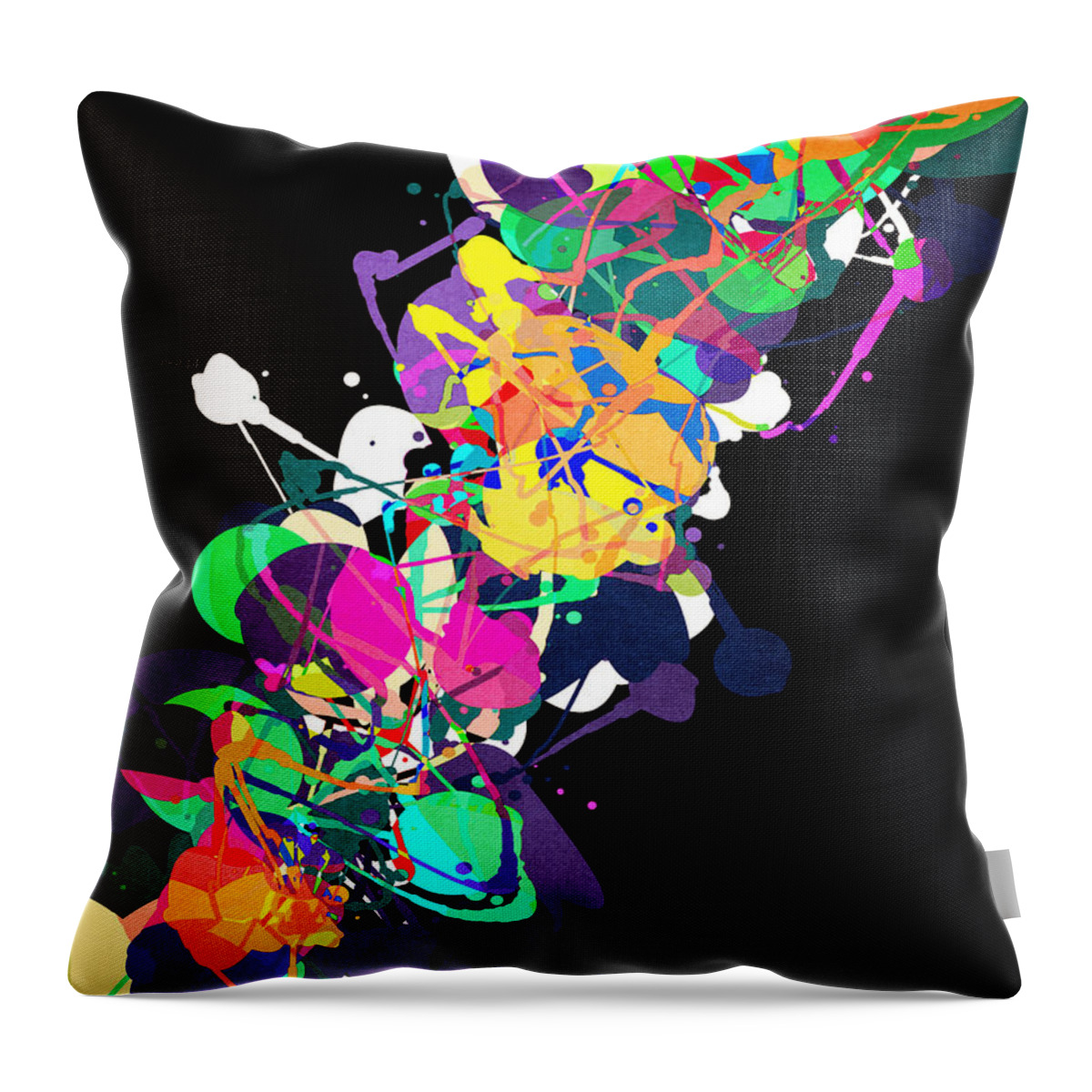 Mixed Media Throw Pillow featuring the digital art Mixed Media Colors 1 by Phil Perkins