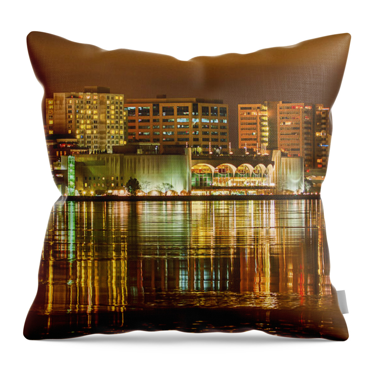 Capitol Throw Pillow featuring the photograph Monona Terrace Madison Wisconsin by Steven Ralser