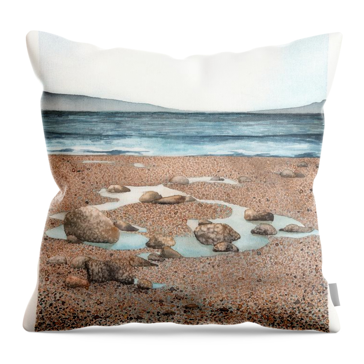 Montara Throw Pillow featuring the painting Montara by Hilda Wagner